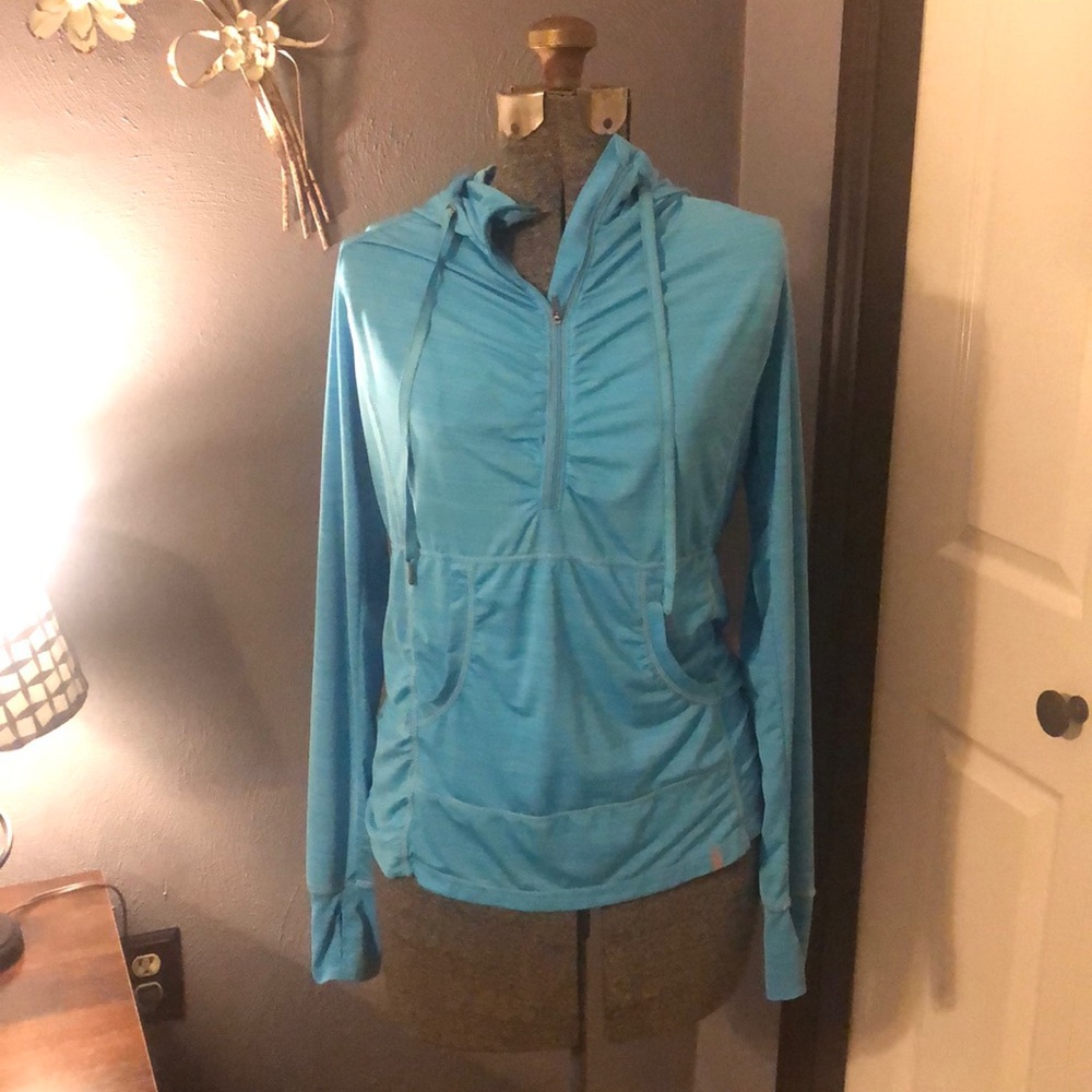 Teal blue Tangerine athletic top